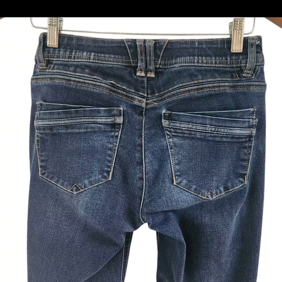 Democracy AB Technology Jeans Womens Size 2 Denim Stretch Tapered Blue Dark Wash - Picture 4 of 5